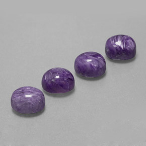 Pedras preciosas de charoíta violeta natural de  ct, corte oval, opaco