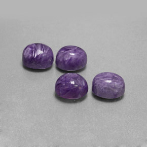Pedras preciosas de charoíta violeta natural de  ct, corte oval, opaco