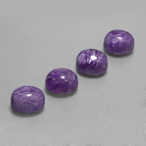 Pedras preciosas de charoíta violeta natural de  ct, corte oval, opaco