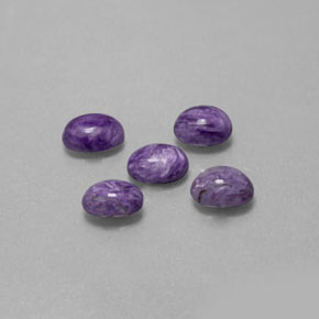 Pedras preciosas de charoíta violeta natural de  ct, corte oval, opaco