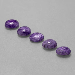 Pedras preciosas de charoíta violeta natural de  ct, corte oval, opaco