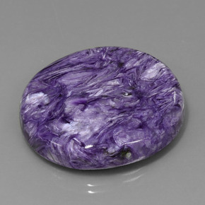 Charoite Tolet Natural 74.39ct, Corte Redondo, Opaco