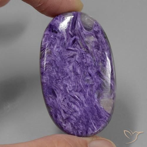 58.38ct Natural Violeta escuro Charoite, oval, Opaco