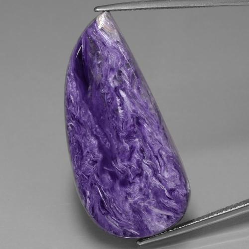 Charoite Violeta médio-escuro Natural 32.38ct, Forma extravagante, Opaco