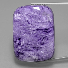 Charoíta violeta natural 45,84ct, almofada cortada, opaco