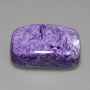 Charoíta violeta natural 45,84ct, almofada cortada, opaco