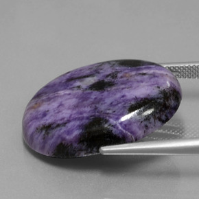 Charoíta Tolet Natural 31,77ct, Corte Oval, Opaco