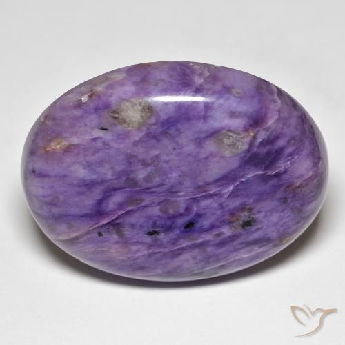41.77ct Natural Aveludado Roxo Violeta Charoite, oval, Opaco