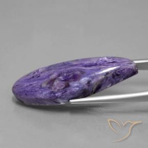 Charoite Violeta médio-escuro Natural 36.05ct, Marquesa, Opaco