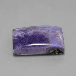 Charoíta violeta natural 45,37ct, baguete, opaco