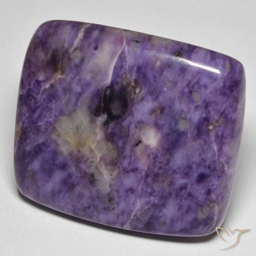 Charoite Violeta Profundo Natural 50.09ct, Almofada, Opaco