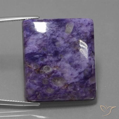 54.21ct Natural Violeta médio Charoite, baguete, Opaco