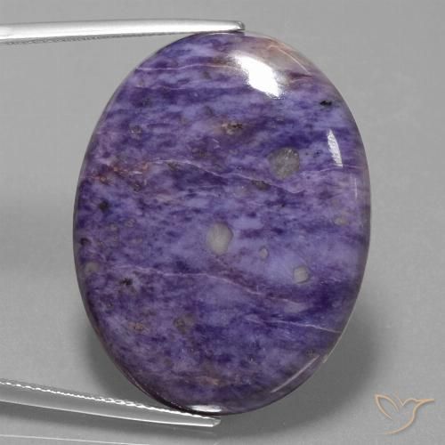 42.80ct Natural Violeta médio Charoite, oval, Opaco