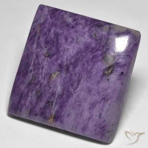 Charoite Violeta Profundo Natural 61.05ct, Quadrado, Opaco