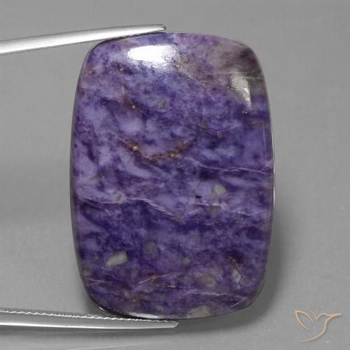 43.17ct Natural Violeta médio Charoite, Almofada, Opaco