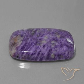 Charoite Violeta Profundo Natural 63.74ct, Almofada, Opaco