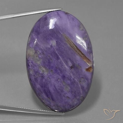 63.83ct Natural Violeta escuro Charoite, oval, Opaco