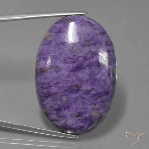 62.41ct Natural Aveludado Roxo Violeta Charoite, oval, Opaco
