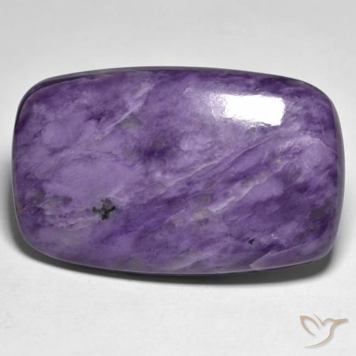 61.30ct Natural Aveludado Roxo Violeta Charoite, Almofada, Opaco