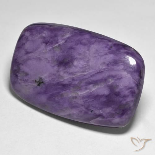 Charoite Aveludado Roxo Violeta Natural 61.30ct, Almofada, Opaco
