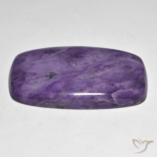 Charoite Aveludado Roxo Violeta Natural 61.30ct, Almofada, Opaco