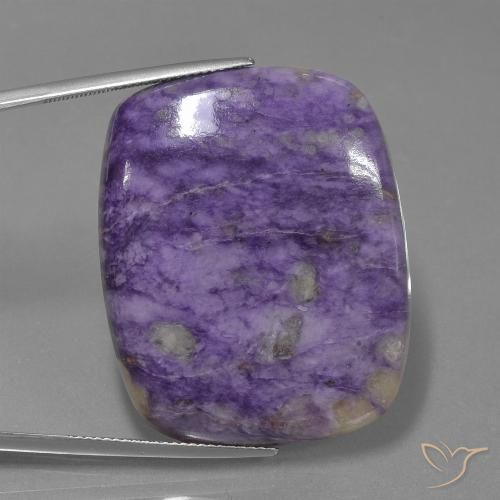 65.45ct Natural Violeta Profundo Charoite, Almofada, Opaco