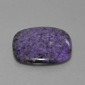 Charoíta violeta natural 22,52ct, almofada cortada, opaco