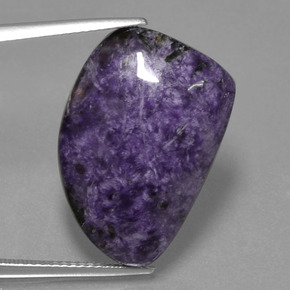 Charoíta violeta natural 17,13ct, forma extravagante, opaco