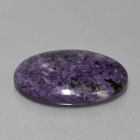Charoite Violeta escuro Natural 26.72ct, Corte Oval, Opaco