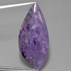 Charoíta violeta natural 12,93ct, forma extravagante, opaco
