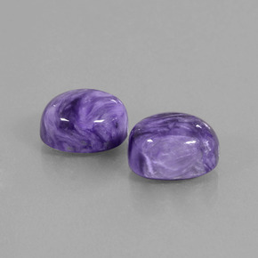 Pedras preciosas de charoíta violeta natural de  ct, corte oval, opaco