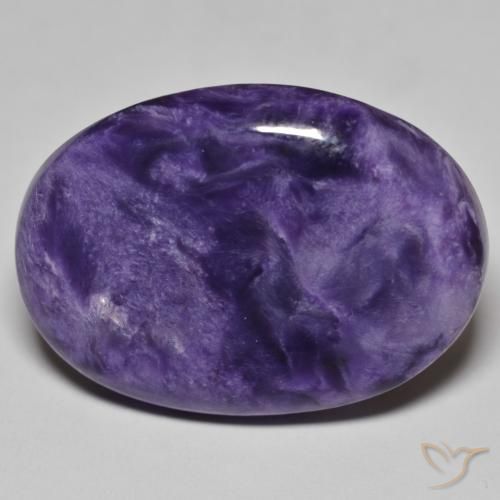 32.86ct Natural Violeta médio Charoite, oval, Opaco