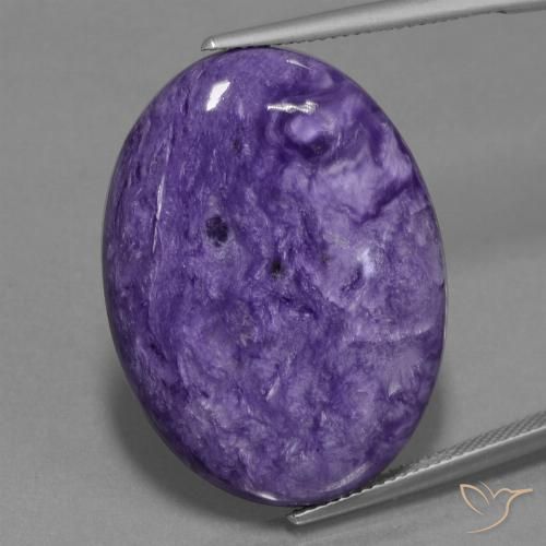 34.07ct Natural Violeta médio Charoite, oval, Opaco