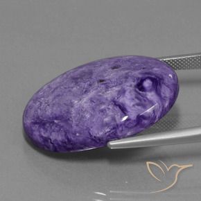 Charoite Violeta médio Natural 34.07ct, oval, Opaco