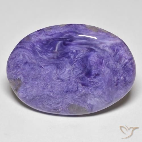 24.55ct Natural Medium Dark-Violet Charoite, oval, Opaco