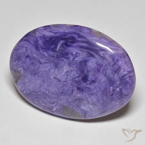 Charoite Medium Dark-Violet Natural 24.55ct, oval, Opaco