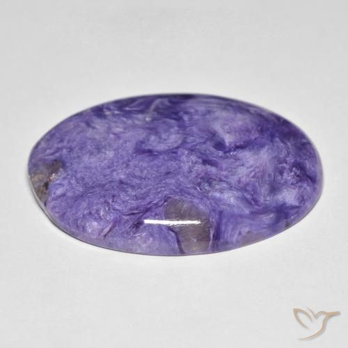 Charoite Medium Dark-Violet Natural 24.55ct, oval, Opaco