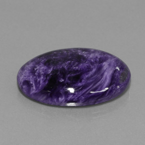 Charoite Violeta Profundo Natural 34.59ct, Corte Oval, Opaco