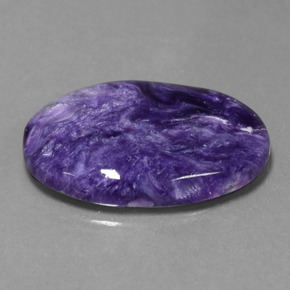 Charoíta violeta natural 17,12ct, corte oval, opaco