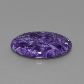 Charoíta violeta natural 15,55ct, corte oval, opaco