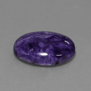 Charoíta violeta natural 15,00ct, corte oval, opaco