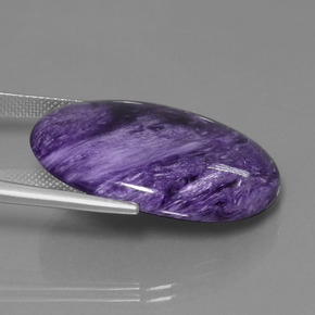 Charoite Tolet Natural 29.05ct, Corte Oval, Opaco