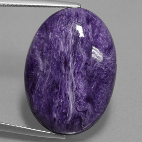 Charoíta violeta natural 22,07ct, corte oval, opaco