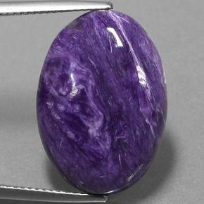 Charoíta violeta natural 16,36ct, corte oval, opaco