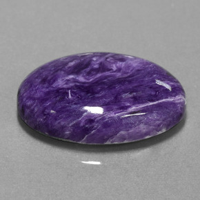 Charoíta violeta natural 16,36ct, corte oval, opaco