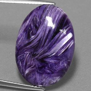 Charoíta violeta natural 11,10ct, corte oval, opaco