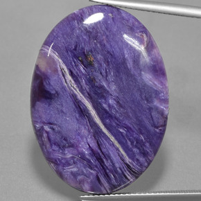 Charoite Tolet Natural 24.64ct, Corte Oval, Opaco