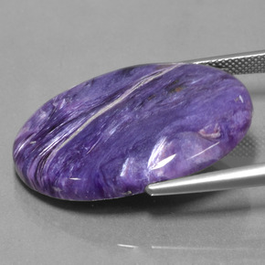 Charoite Tolet Natural 24.64ct, Corte Oval, Opaco