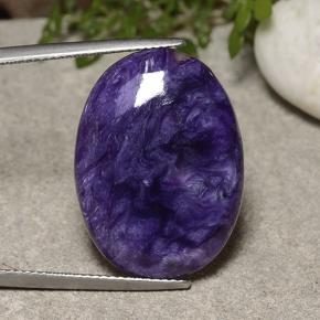 Charoíta violeta natural 18,80ct, corte oval, opaco
