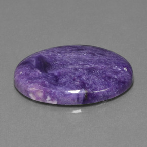 Charoíta violeta natural 16,68ct, corte oval, opaco
